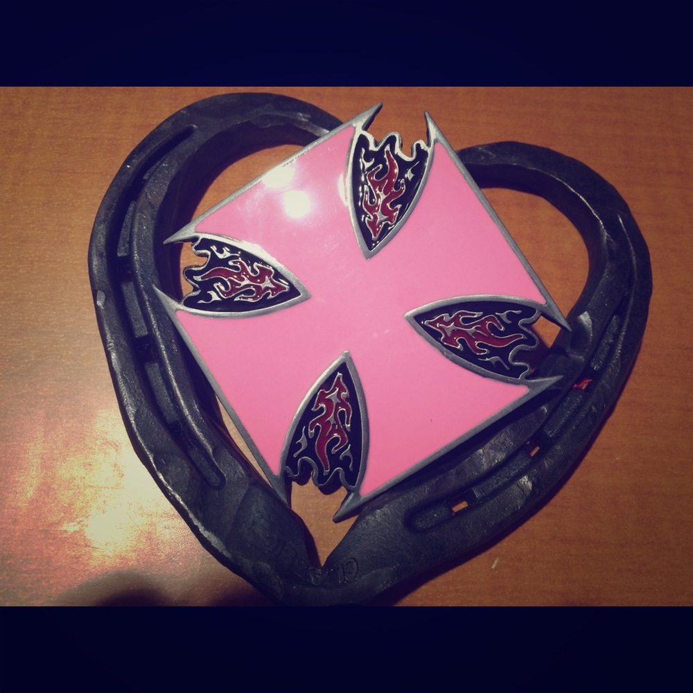 Pink Chopper Belt Buckle